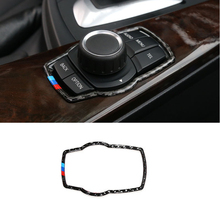 Fibra de carbono coche botones Multimedia moldura de cubierta de Marco etiqueta para BMW F10 E90 F20 F30 GT F25 F26 X5 X6 F15 F16 F34 F01 E70 E71 2024 - compra barato