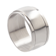 QianBei 10 мм 2019 новый дизайн свадебные поворотные кольца из нержавеющей стали Серебряное вращающееся кольцо для мужчин и женщин ювелирные изделия 2024 - купить недорого