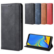 Luxury Retro Slim Flip PU Leather Cover for Samsung Galaxy A7 2018 Case A750F SM-A750F Wallet Card Stand Magnetic Book Cover 2024 - buy cheap