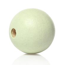 DoreenBeads Wood Spacer Beads Round Light green About 20mm( 6/8") Dia, Hole: Approx 3mm-3.5mm, 6 PCs 2024 - buy cheap