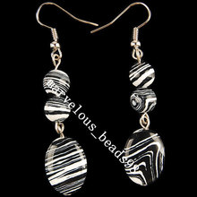 Free shipping NEW Fashion 6~13x18mm White Howlite Beads Earrings Pair  MMC1895 2024 - buy cheap