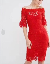 Womens Summer Dresses 2018 Bandage Red Lace Midi Party Dresses Sexy Club Casual Vintage Beach Sun Dress Vestidos 2024 - buy cheap