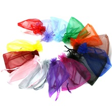 Bolsas de Organza de 17x23cm, bolsas pequeñas dibujables para embalaje de joyería, regalo de boda y Navidad, 50 unids/bolsa 2024 - compra barato