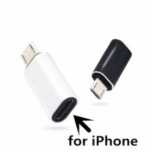 Переходник CatXaa Micro USB (штекер) на 8-контактный разъем (гнездо), адаптер для зарядки и передачи данных для Apple Iphone 5, 6, 7, 8, X, кабель 2024 - купить недорого