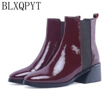 BLXQPYT-Botines de punta redonda para mujer, botines supergrandes 30-51 de tacón alto, zapatos de fiesta de boda, invierno, alta calidad, X13-0 2024 - compra barato