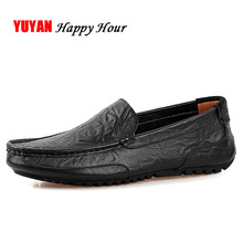High Quality Genuine Leather Shoes Men Flats Fashion Loafers Mens Flats Slip on Driving Shoes Male Brand Shoes Plus Size ZH992 2024 - buy cheap