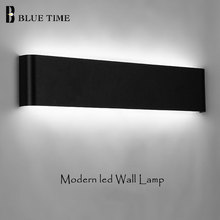 Luminária de parede moderna led, preto e branco, de metal, para banheiro, quarto, cabeceira, sala de estar, 110v, 220v 2024 - compre barato