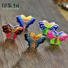 2pcs 19*27mm Zinc Alloy Metal Five Colors Butterfly Dripping Oil Charms For DIY Jewelry Making Bracelets Necklace 1017 2024 - buy cheap