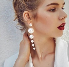 Collar largo de moda con borlas y perlas para mujer y niña, pendientes de perlas de imitación de alta calidad, joyería para fiesta y boda 2024 - compra barato