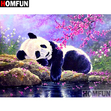 HOMFUN Full Square/Round Drill 5D DIY Diamond Painting "Animal panda" Embroidery Cross Stitch 3D Home Decor Gift A12001 2024 - buy cheap