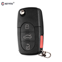 KEYYOU-funda con tapa para mando a distancia, carcasa con botones de Panic compatible con VW Passat Jetta Golf Beetle 4/3, CR1616/CR1620 2024 - compra barato