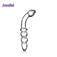 Pyrex Glass Dildo Fake Penis Crystal Anal Beads Butt Plug Prostate Massager G Spot Female Masturbation Toys ST223 2024 - buy cheap