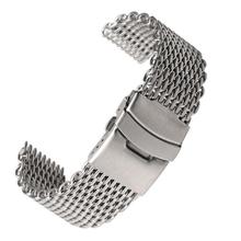 Silver 18mm/20mm/22mm/24mm Steel Milanese Shark Mesh Watch Band Strap Mesh Metal Watchband Bracelet For Watch 2024 - buy cheap