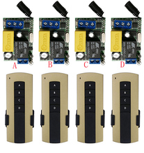 Receptor do interruptor de controle remoto sem fio ac220v 1ch 10a + código de aprendizagem, transmissor, porta de garagem, persianas, luz, lâmpada, janela