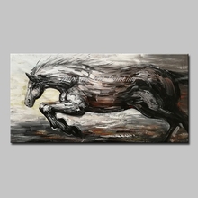 Mintura Wall Pictures for Living Room  Morden Art Pictures Galloping Steeds Animal Oil paintings Acrylic Canvas Poster No Framed 2024 - buy cheap