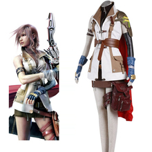 High Quality Final Fantasy XIII Lightning Cosplay Unifrom Suit Women Girl Halloween Costumes Custom-made Whole Set Free Shipping 2024 - buy cheap