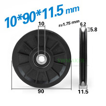 Free shippin10*90*11.5mm 9cm nylon wheel, U groove V grooved roller pulley, bearing wire rope guide wheel, elevator lifting 2024 - buy cheap