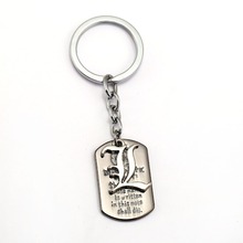 Брелок для ключей с японским аниме «Death Note», двойной металлический кулон L, брелок для ключей с надписью «Собака», бижутерия для мужчин, сувенир для косплея 2024 - купить недорого