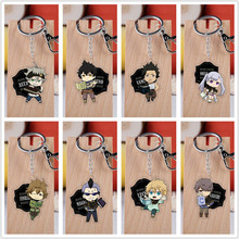 10 pcs/lot Anime Black Clover Acrylic Keychain Toy Figure Asta Bag Pendant Double sided Key Ring Gifts 2024 - buy cheap