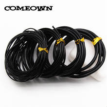 COMEOWN 5m Black Round Real Leather Cord 1mm 2mm 3mm 4mm Beading Rope String Cords Bracelet Necklace DIY Jewelry Making 2024 - buy cheap