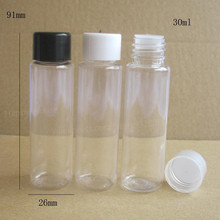100 x 30ml High Qualty Clear PET  Plastic Orifice Reducer Bottles with Screw Cap 30cc Empty Lotion Cosmetic Container 2024 - buy cheap