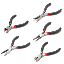 Promotion! 5Pcs Jewellery Mini Pliers Tools Kit Cutter Chain Round Bent Nose Beading Making 2024 - buy cheap