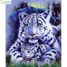 5d diy pintura de diamante ponto de cruz linda família de tigre bordado bordado para casa decorativo 3d quadrado inteiramente bordado com diamante gx 2024 - compre barato