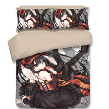 Anime DATE A LIVE Tokisaki Kurumi Duvet Cover Set Bedding Set Luxury Comforter Bed Set Include 1 Duvet Cover and 2 pillow covers 2024 - buy cheap