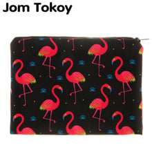 Jom Tokoy Black flamingos 3D Printing simple makeup bag neceser Cosmetic case women trousse de maquillage organizer pencil case 2024 - buy cheap