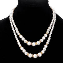 BYSPT Trendy Multilayer Simulated Pearl Necklaces For Women Wedding Jewelry Statement Rhinestones Beaded Necklace For Women Gift 2024 - buy cheap
