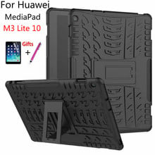 Caso resistente à prova de choque para huawei mediapad m3 lite 10 casos de silicone e armadura para m3 lite 10 BAH-W09/al00 10.1'' 2024 - compre barato