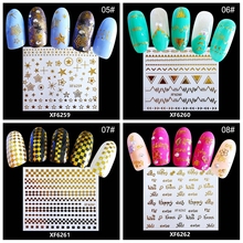 2 листа блестящие 3D наклейки для ногтей искусство золотой блеск клей для маникюра Советы наклейки для ногтей 31 Стиль Дополнительно #278277 2024 - купить недорого