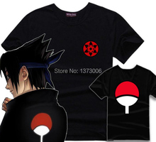 Sasuke T-Shirt Men Tee Anime Naruto Uchiha Family Logo Sharingan Eye Symbol Cosplay T Shirts Akatsuki Itachi Tshirt 2024 - buy cheap