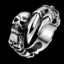 Hot Cool 316L Stainless Steel Skull Ring Magic Movie Props Black Vintage Punk Style Women Men's Titanium steel Finger RIngs 2024 - buy cheap