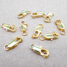 50PCS Jewelry Findings Necklace Bracelet Connector Components DIY Accessories KC Gold Plated Lobster Clasps /lot Factory Price 2024 - buy cheap