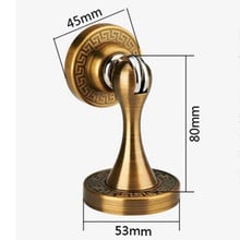 High quality  vintage brass zinc alloy stong magnetism door stopper bronze door stops with screws fitting free shipping 2024 - buy cheap