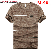 MANTLCONX Plus Size M-9XL Men Tshirt Tops Tees 2021 Summer Quick Dry Short Sleeve T Shirt Men Casual Fitness tshirt Male Tshirts 2024 - buy cheap