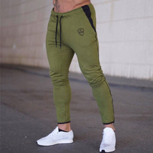 Pantalones deportivos 2019 de algodón para hombre, ropa deportiva elástica informal, pantalones de entrenamiento, ajustados, para correr 2024 - compra barato