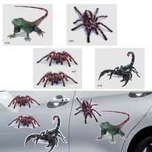 Simulation Animals Sticker Car Styling 3D Car Sticker Spider Lizard Scorpions Bumper Retrofit Stickers 2024 - buy cheap