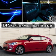 Banda de fibra óptica para interior de Hyundai Veloster, tuneado de luz de ambiente, iluminación de Panel de puerta interior 2024 - compra barato