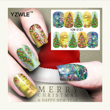 Наклейки для ногтей, наклейки для украшения рождественских елок, слайдер, переводные наклейки на воду, наклейки для маникюра, аксессуары для дизайна ногтей, фольга 2024 - купить недорого