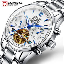Carnival Men's Watches Top Brand Luxury Business Automatic Clock Tourbillon Waterproof Mechanical Watch Men Relogio Masculino 2024 - buy cheap