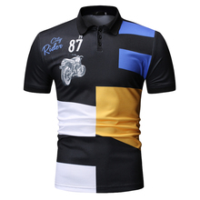 YASUGUOJI New 2019 Summer Short Sleeve Polo Shirt Men Casual Pattern Print Polo Shirts  Polos Para Hombre Mens Polo Shirt Brands 2024 - buy cheap