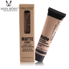 MISS ROSE 10 Color Liquid Foundation Face Concealer Repair Nourishing Nude Makeup Brighten Cream Professional Base Primer 37ML 2024 - buy cheap
