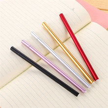 1pcs Kawaii Creative fountain pen cute Pure color pattern school Office stationery Supplies Black Black ink 0.5mm Pen refill 2024 - buy cheap