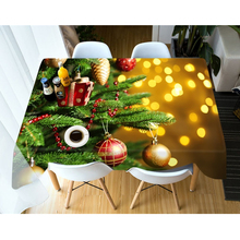 Christmas Gift Theme 3D Pattern Tablecloth Dustproof Thicken Cotton Cover Rectangular/Round Table Cloth for Wedding Picnic Party 2024 - buy cheap