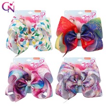 CN 8" Jojo Siwa for Baby Hair Clips Large Rainbow Hair Bows for Girls With Clips Bowknot Hairpins Hair Accessories Jojo Bows 2024 - buy cheap