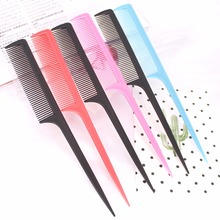 10Pcs Portable Plastic Rat Tail Hair Comb Fine-Tooth Long Handle Brush Solid Color Cosmetic Hairdresser Styling Tools Combs 2024 - buy cheap