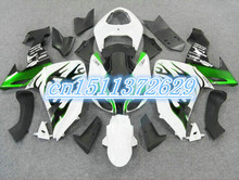 Обтекатель Dor-KAWASAKI ZX10R 06 07 ZX 10R, черный, белый, зеленый, 06-07 блесток 2006 2007 2006-2007 из АБС-пластика D 2024 - купить недорого