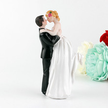 New Bride & Groom Wedding Cake Topper Casal Figurinhas Presentes de Casamento, Decoração do casamento, Birdal Chuveiro, bolo Acessório 2024 - compre barato